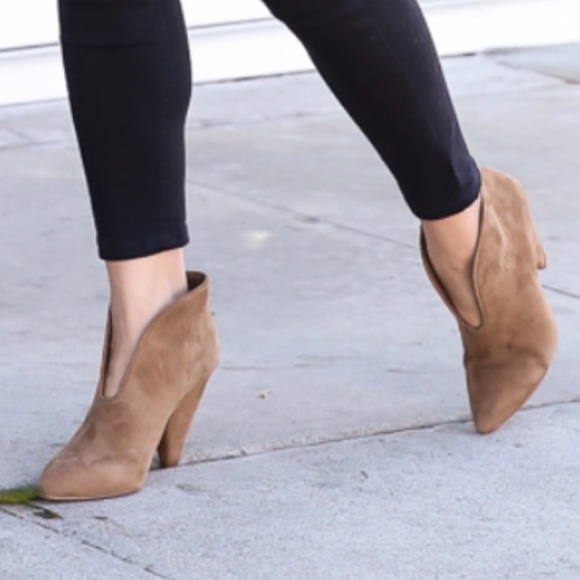 vince camuto cone heel bootie
